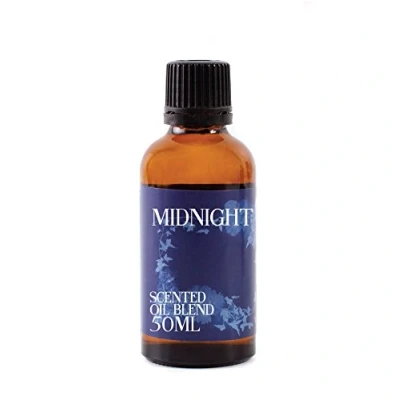 Image of Mystix London Midnight Scented Oil Blend 50ml Intoxicating Lavender, Cedarwood &amp; Patchouli Aromatherapy Massage