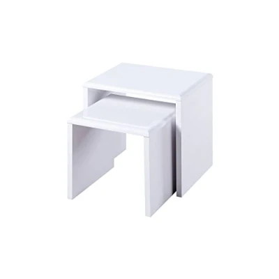 Image of Julian Bowen Manhattan Nest Of 2 Tables White Nesting