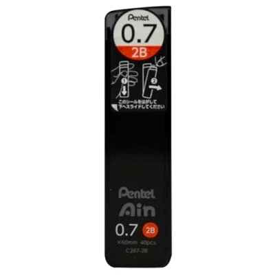 Image of Pentel Ain Leads Refill 0.7mm 2B Pack of 12