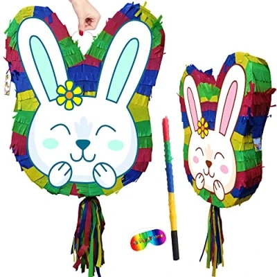 Image of Beautiful Bunny Pinata with stick