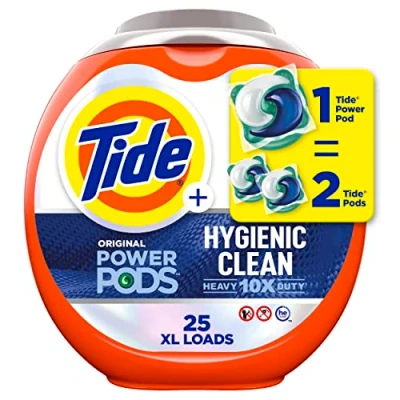 Image of Tide Hygienic Clean Heavy 10x Duty Power PODS Laundry Detergent Pacs, Original, 25 count, For Visible and Invisible Dirt