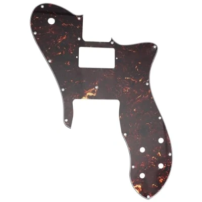 Image of Musiclily Pro 16 Holes Single H Guitar Pickguard For USA/Mexico Fender 72 Tele Custom Style Electric Guitar, 4ply Tortoise Shell