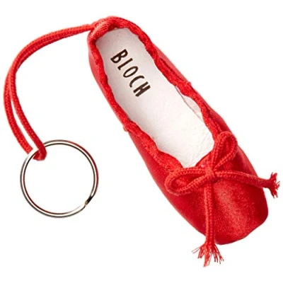 Image of Bloch Women&#039;s Mini Pointe Shoe Keyring Key Chain, Red, One Size