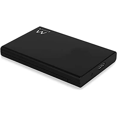 Image of Ewent Hard Drive Enclosure 2.5 inch,USB Type A 3.2 Gen1 (USB 3.0) 5Gbit/s to SATA III/UASP,External Case for SSD HDD,9.5mm and 7mm,ABS Enclosure,Tool Free/Without screws, Black
