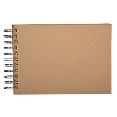 Image of Rayher Spiral Bound Scrapbook with Plain Paper Pages, Hardcover Memory Book, Kraft Album in the size 21.5x15.5cm, 15 73200521