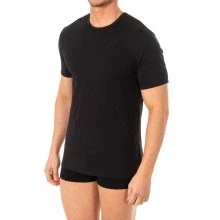 Image of Abanderado Mens Short sleeved, round neck T shirt for men A0DGP. Everyday comfort and style. Black Size Medium