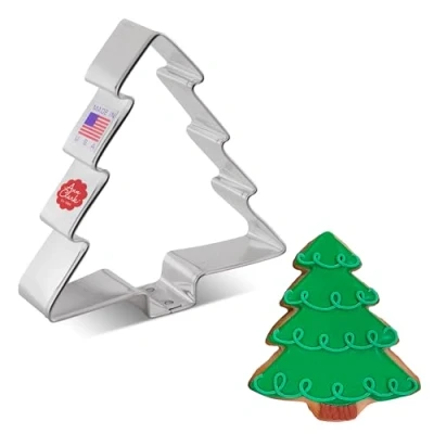Image of Christmas Tree Cookie Cutter 10.2 cm, Made in USA by Ann Clark
