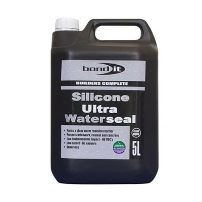 Image of Bond It 5L Silicone Ultra Waterseal Brick &amp; Masonry Water Repellent Seal Render 5 Litre Solvent Free Coating Work