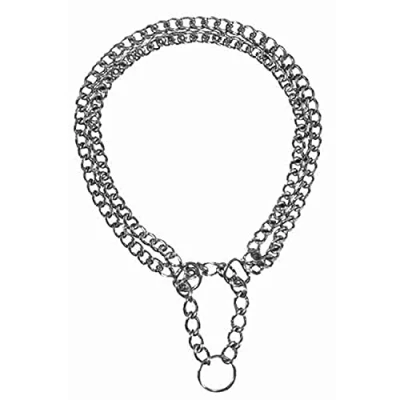 Image of Trixie Chromed Double Row Semi Choke Chain with Strain Relief, 50 cm x 2.5 mm