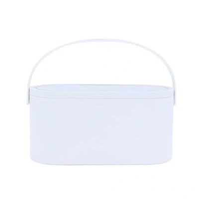 Image of Portable led Makeup Box, Yeqoo Women Travel Box Organiser Storage with Mirror Travelling Toiletry (White)