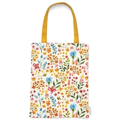 Image of Cooksmart British Designed Tote Bag Bags With Handles Great For On The Go Eco Friendly Option Shopping Bee Happy