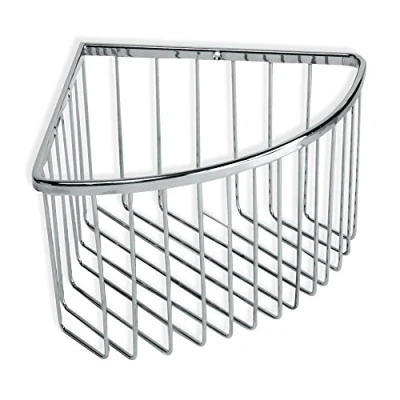 Image of Tatay Krom Corner Storage Basket, INOX/Laton Brass, Silver, One Size