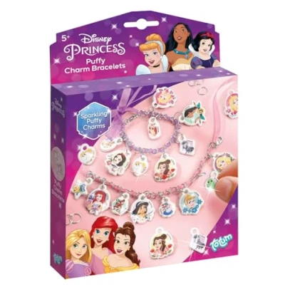 Image of Totum Disney Princess Charm Bracelet Kit, Pink,Purple,Silver, Medium