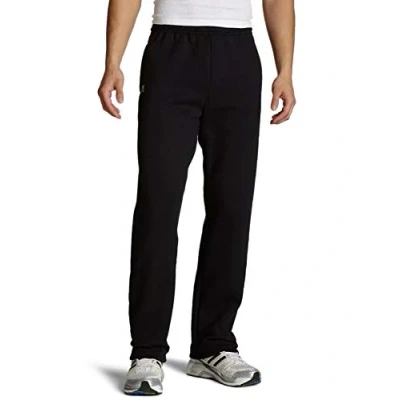 Image of Russell Athletic Men&#039;s Dri Power Open Bottom Sweatpants with Pockets, Black, X Large