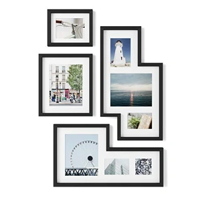 Image of Umbra Gallery Collage Picture Frame Set, Black, Set of 4, 1015592 1106