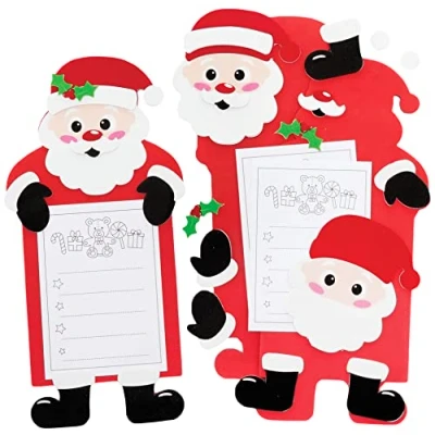 Image of Baker Ross FE883 List for Santa Kits Pack of 4, Christmas Crafts Kids, Creative Arts and Project Children