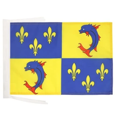 Image of AZ Flag French province of Dauphiné 18&#039;&#039; x 12&#039;&#039; 100% Polyester France Small Banner with Two Cords Fade Resistant Vivid Colors 18x12 in 45x30 Cm