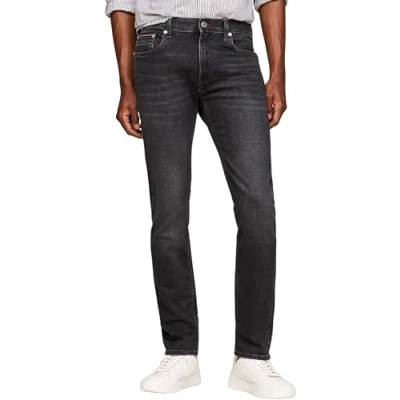 Image of Tommy Hilfiger Men&#039;s Slim Fit Jeans, Black (Stark Black), 28W/30L