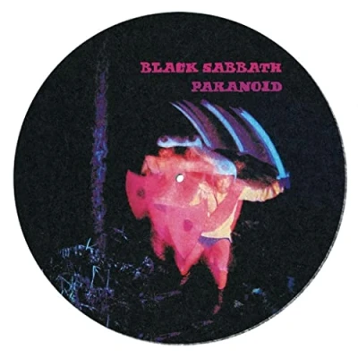 Image of Sabbath Turntable Record Slip Mat for Mixing, DJ Scratching and Home Listening (Paranoid Design) Official Merchandise