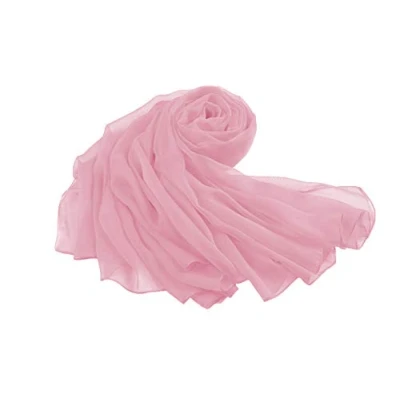 Image of Flora Chiffon Bridal Bridesmaid Shawl Prom Wrap Draping Stole,90&quot; L (PINK)