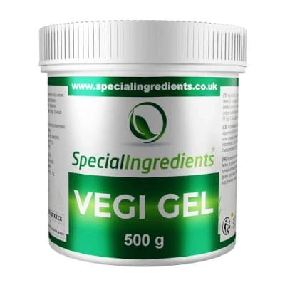Image of Vegi Gel Premium Quality Powder 500g Vegan Gelatine, Non GMO, Gluten Free Recyclable Container