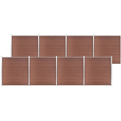 Image of vidaXL Garden Fence WPC 1391x186 cm Brown