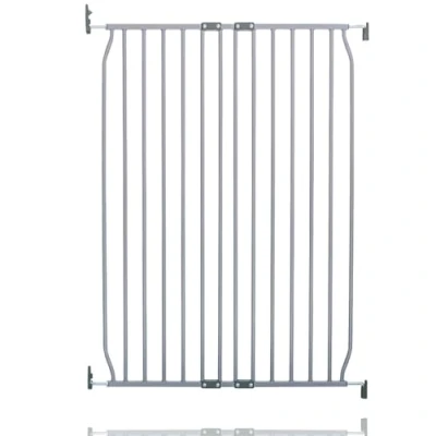 Image of Safetots Extra Tall Eco Screw Fit Baby Gate, Grey, 80cm 90cm, Gate 100cm in Height, Stair for Baby, Fitted Safety Easy Installation