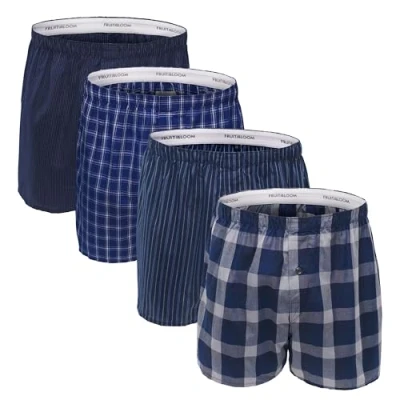 Image of Fruit of The Loom mensJC4P590Fruit Premium Woven Boxer (4 Pack) Shorts Multi S Blues
