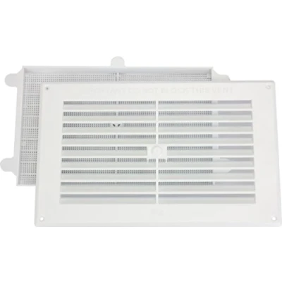 Image of MAP 9 x 6 Plastic Louvre Vent with Removable Flyscreen, White, inch
