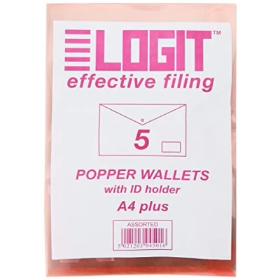 Image of Hainenko 8811asst/1 Value Popper Wallet Assorted Colours (Pack of 5)