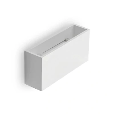 Image of Lindby wall light Mavora, 25 cm, white, plaster, rounded