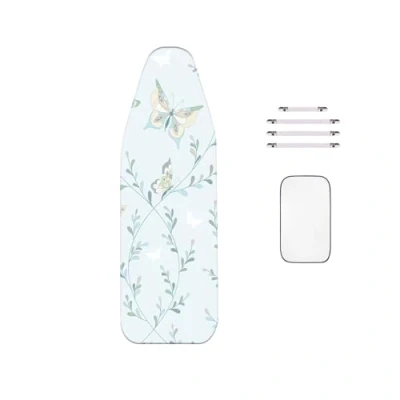 Image of WTAIS Cotton Ironing Board Covers, Thickened 2 Layers Design Butterfly Print Extra Large XXL160X60cm covering, for Steam Replacement Cover
