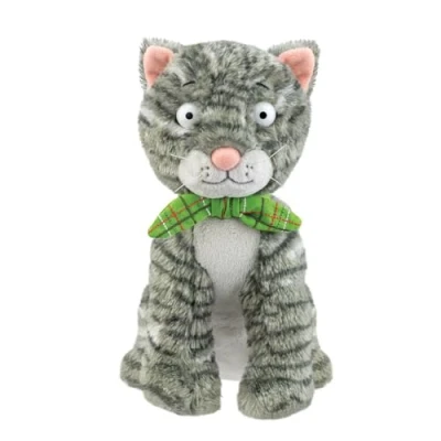 Image of Aurora 61562, tabby McTat Cat 9in, Soft Toy, Grey and White