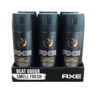 Image of Axe Dark Temptation Men&#039;s Deodorant / Body Spray Pack of 6 x 150 ml