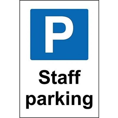 Image of Staff Parking sign 3mm Aluminium 300mm x 200mm