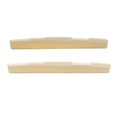 Image of Musiclily Pro 73.15mm Universal Compensated Bone Saddle for 6 String Acoustic Guitar, Ivory(Set of 2)