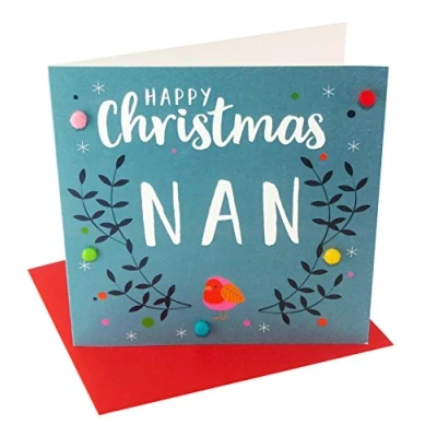 Image of Pom &quot;Nan, Pink Robin&quot; Christmas Card