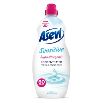 Image of Asevi Fabric Softener, Laundry Conditioner, Liquid 1380ML, 60 Washes, Sensitive