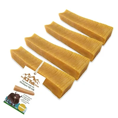 Image of the K2 Yak chew TURMERIC Flavour Dog Treats 100% Natural and Long Lasting (M (Pack of 4))