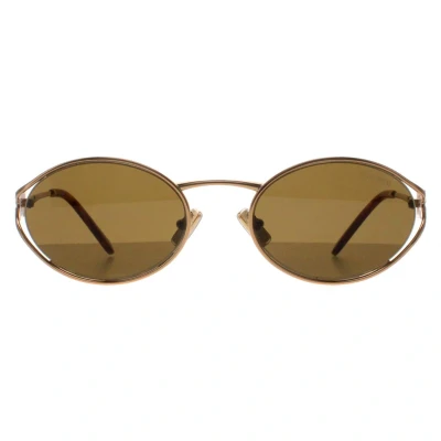 Image of Sunglasses miu Mu 52ys col. 7oe01t Woman Round Gold