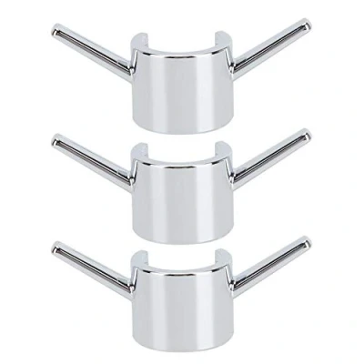 Image of TOPINCN 3 Piece Shower Rail Hooks Galvanized Bathroom Kitchen Tap Accessories