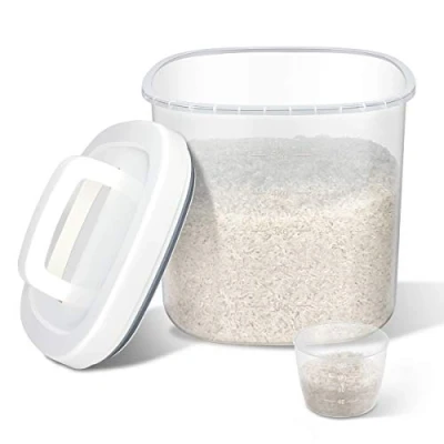 Image of TBMax Rice Container 5L BPA Free Plastic Food Storage with Lid + Measuring Cup, Large Cereal Bin for Kitchen(5Kg)