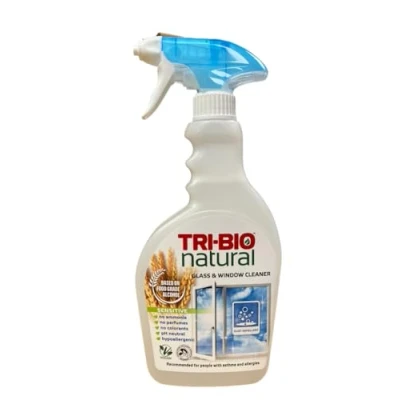 Image of Tri Bio Eco Natural Glass and Window Cleaner Spray 500ml Streak Free Finish Dust Repellent