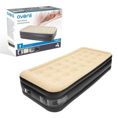Image of Avenli High Raised Twin Airbed + Built in Pump