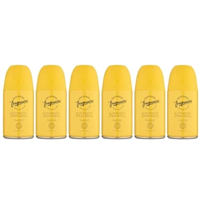 Image of Designer Fragrances 6 Pack Daisee Automatic Room Spray Universal Refill Air Freshener Cans For Home &amp; Vehicles Upto 70 Days of Luxury Lasting Smell Deodorise Neutralise Odours 250ml