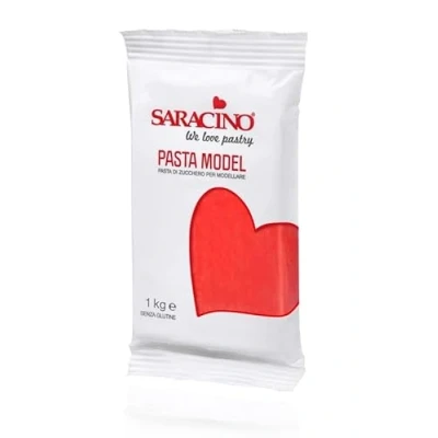Image of Saracino Sugar Paste Model Red Modelling 1 kg Gluten Free Made in Italy