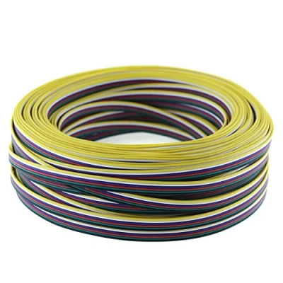 Image of SeKi Ribbon Cable 6 pin Extension LED RGBW CCT Strip 50 m, Silver