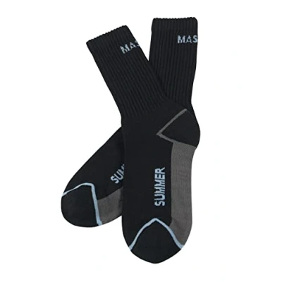Image of Mascot 50453 912 09 Manica Complete Moisture Wicking Socks, Size 39 433PC, Black, Pair, Pack of 3
