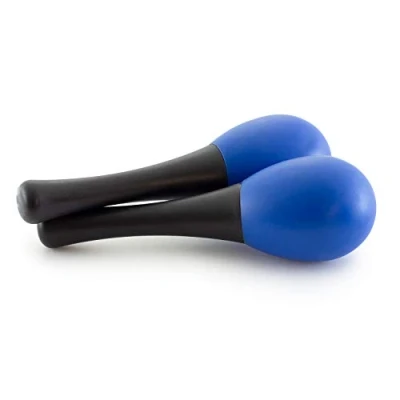 Image of TIGER MAR28 BL Mini Egg Maracas Childrens Percussion Shaker Instrument Blue One Pair