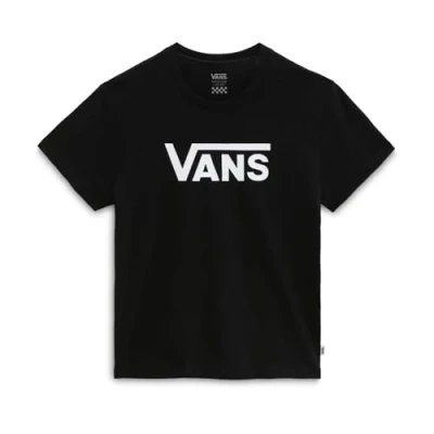 Image of Vans Girl&#039;s Flying V Crew Girls T Shirt, Black, 14 16 Years UK